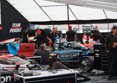 Scott McLaughlin's car sits in the paddock at Portland.