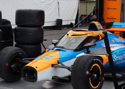 Nolan Siegel's car in the paddock at Portland.