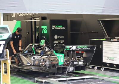 Conor Daly's car sits in the paddock at Portland.