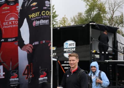 Josef Newgarden looks on at Portland.