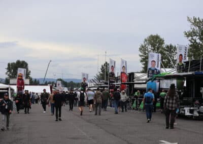 A general view of the paddock at Portland.