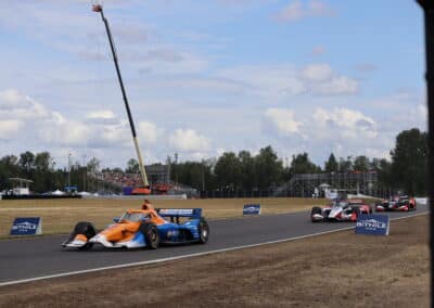 Scott Dixon drives at Portland.