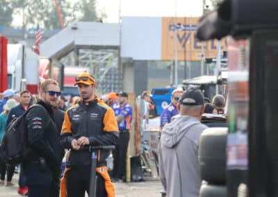 Alexander Rossi looks on at Portland.