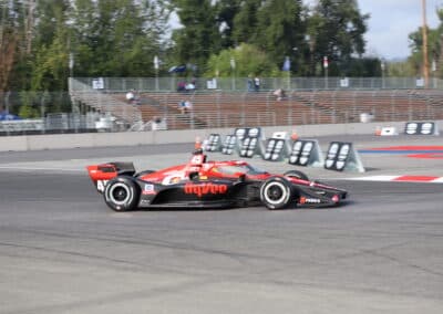 Christian Lundgaard drives at Portland.