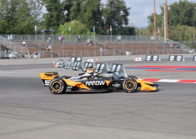 Pato O'Ward drives at Portland.