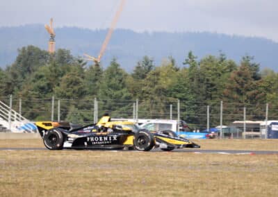 Santino Ferrucci drives at Portland.