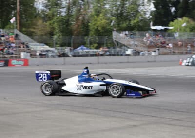 Jamie Chadwick drives at Portland.