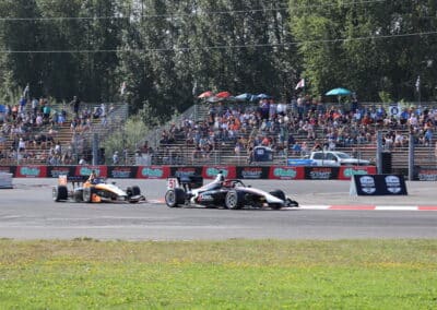 Jacob Abel and Louis Foster race at Portland.