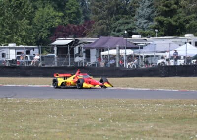 Alex Palou drives at Portland.