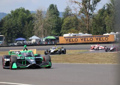 Romain Grosjean drives at Portland.