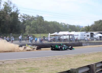 Colton Herta goes off course at Portland.