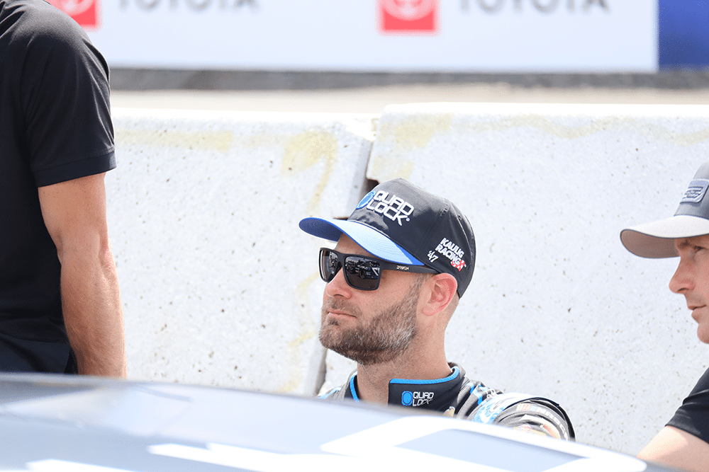 NASCAR driver at PIR sitting in Pit Lane