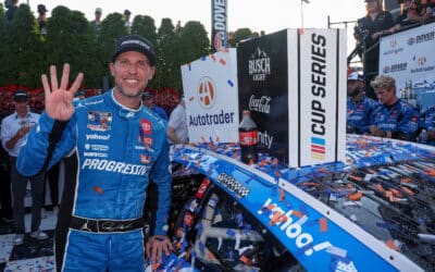 AutoTrader EchoPark Automotive 400: Denny Hamlin holds off Chase Briscoe for Dover win