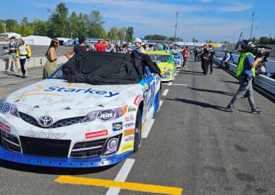 William Sawalich's car sits on the grid at Portland.