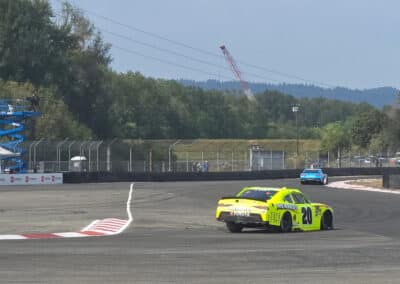 Brandon Jones drives at Portland.