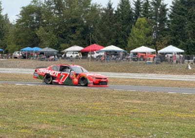 Justin Allgaier drives at Portland.