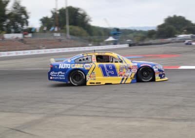 Christian Eckes drives at Portland.