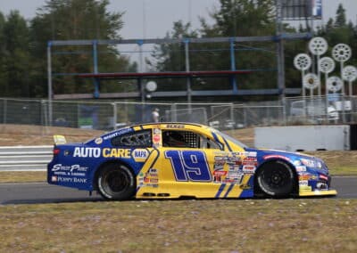 Christian Eckes drives at Portland.