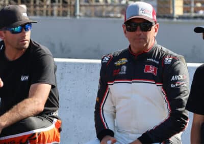Greg Biffle looks on at Portland.