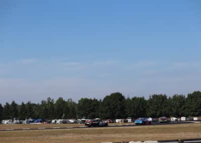 A general view of racing at Portland.