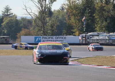 A general view of racing at Portland.