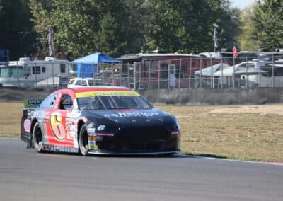 Caleb Shrader drives at Portland.