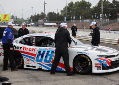 Connor Zilisch's car on pit road at Portland.