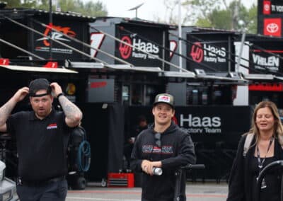 Harrison Burton looks on at Portland.