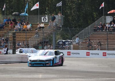 Sheldon Creed drives at Portland.