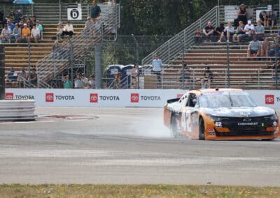 Anthony Alfredo drives at Portland.