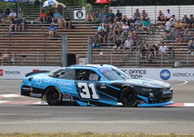 Blaine Perkins drives at Portland.