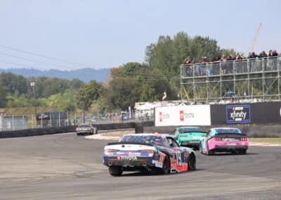 A general view of racing at Portland.