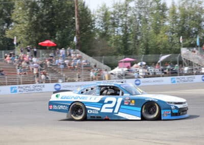 Austin Hill drives at Portland.