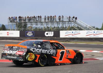 Carson Kvapil drives at Portland.