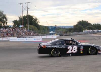 Joey Hand drives at Portland.