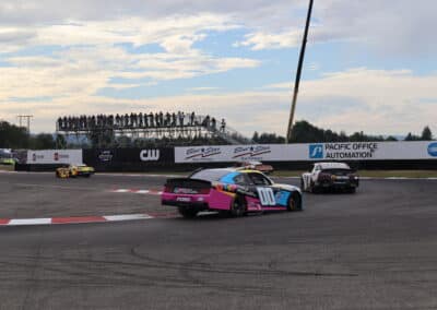 A general view of racing at Portland.