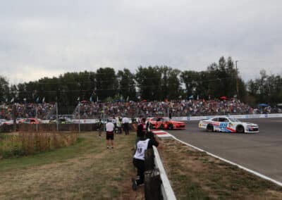 A general view of racing at Portland.