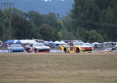 A general view of racing at Portland.
