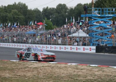 Matt DiBenedetto drives at Portland.