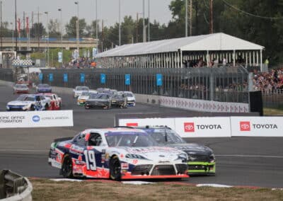 Jack Perkins and Sam Mayer race at Portland.