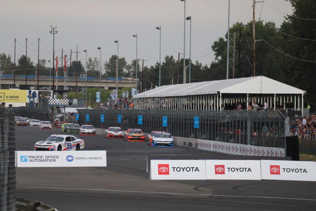 Connor Zilisch drives at Portland.