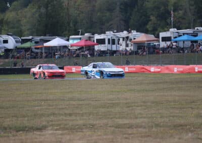 Austin Hill and Justin Allgaier race at Portland.