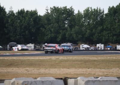 Connor Zilisch, Austin Hill and Justin Allgaier race at Portland.