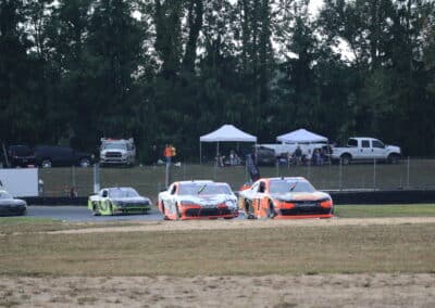 A general view of racing at Portland.
