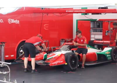 Robert Shwartzman's Indy car at Portland.