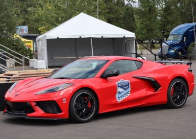 The Chevrolet Corvette pace car at Portland.