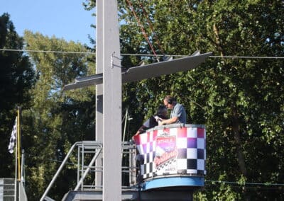 A general view of the flag stand at Portland.