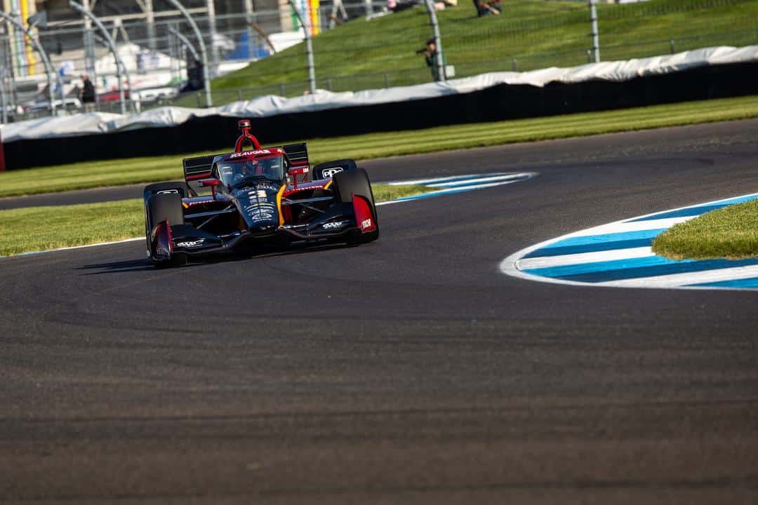 Scott McLaughlin drives at Indianapolis.