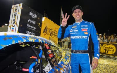 Cracker Barrel 400: Denny Hamlin overcomes start violation, wins Nashville thriller