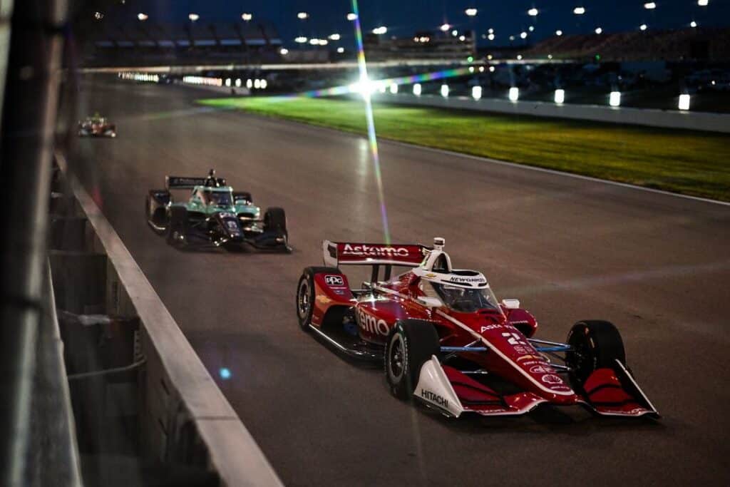 Josef Newgarden drives at Gateway.